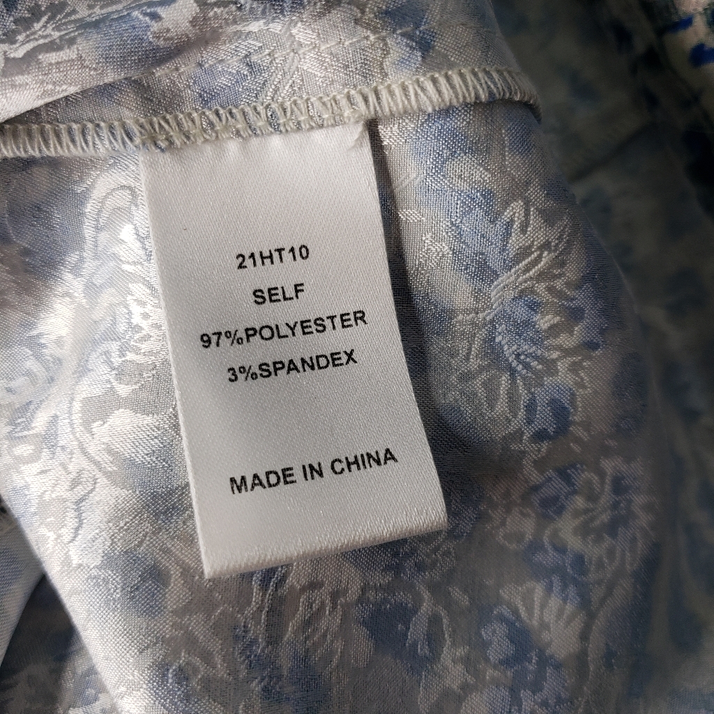 Hunter Bell Isabel Pleated Mockneck Rouched Zip Sleeves Jacquard Cheetah Animal — image 8 of 8